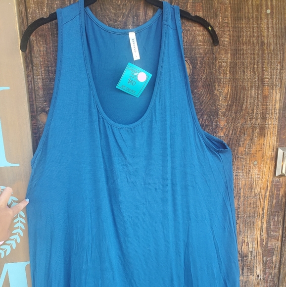 Teal Lace Tunic Top - Picture 1 of 6